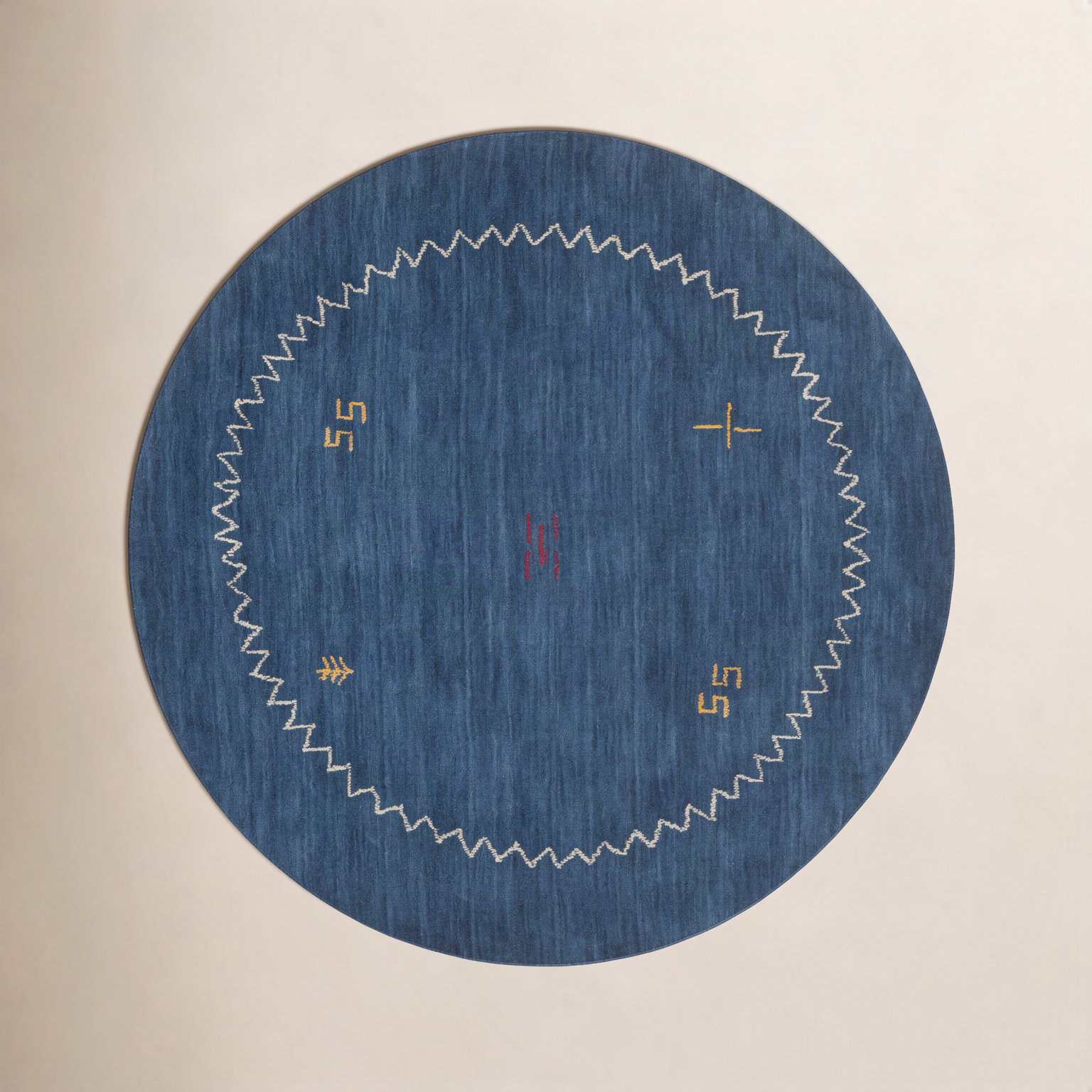 Danforth Hand-Woven Flatweave Wool Rug, Round 6'