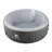 4-6 Person Round Outdoor Spa Portable Inflatable Tub With Control Panel, 130 Soothing Bubble Jets With Heater Pump, Filter Cartridge, Grey