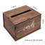 Boîte à cartes de mariage en bois avec fente et couvercle | Porte-enveloppe cadeau argent Grad | Décorations rustiques de souvenirs