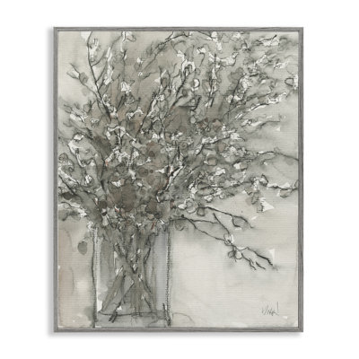 Grey Charcoal Bouquet Giclee Art by Naomi McCavitt