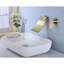 Robinet mural de salle de bain de couleur dorée - Bec large pour une valve de contrôle confortable et précise avec effet gracieux-124241982