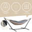 Hamac double classique avec support -1559701770