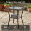 Ensemble de conversation pour patio en osier 6 pièces avec 4 chaises pivotantes et tables d'appoint-115887594-115887589