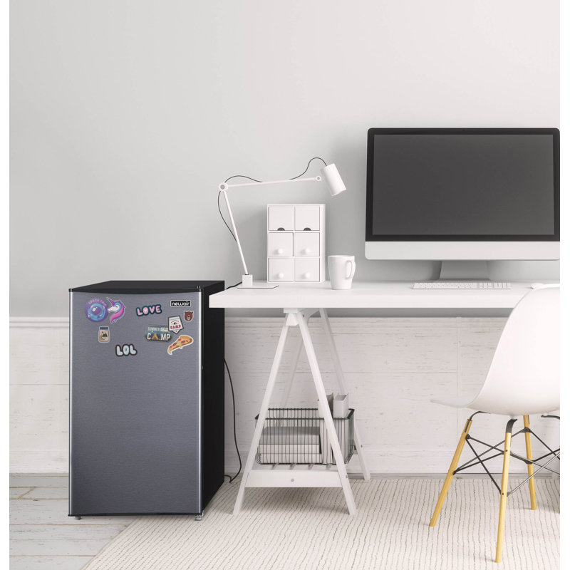 Compact Silver Energy Star Mini Refrigerator with Freezer