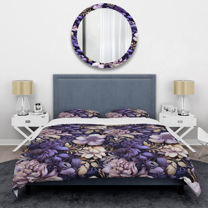Ensemble de housse de couette Enchanted Dusk Moody, Housse de couette pour très grand lit et 2 très