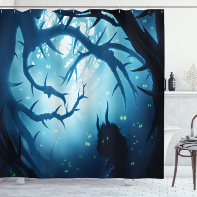 Animal Print Shower Curtain with Hooks Included