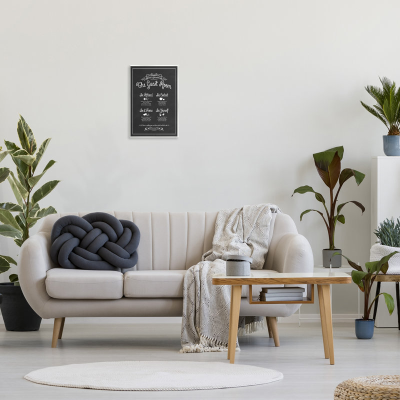 The Guest Room Guide by Lettered and Lined - Textual Art Print on Canvas, 20" H x 16" W x 1.5" D