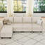Canapé modulaire en bois massif avec repose-pieds Allison-101644871