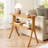 24.6'' Tall End Table Side Table With 2-Tier Storage Shelves And Solid Wood Legs-1284300812