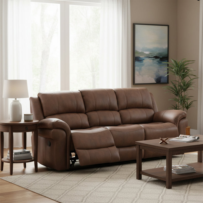 Bettymae 3 Seater Reclining Sofa, Tan