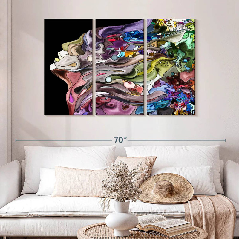 Profil abstrait Leisha, H 32 po x l 50 po