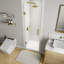 Porte de douche à charnière sans cadre avec verre trempé de 3/8 po x l 24 po x H 72 po-98796834