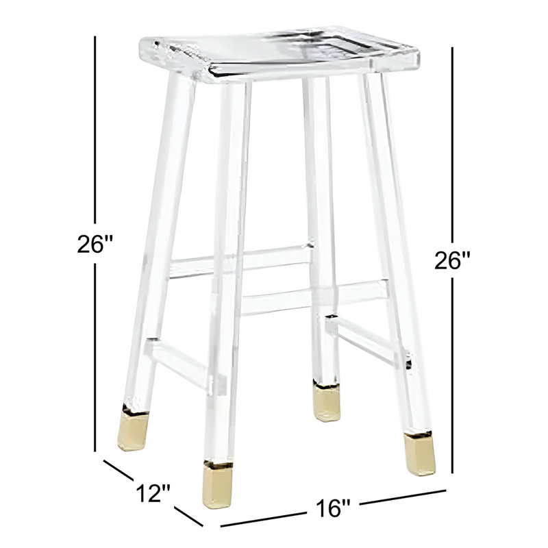 Tabouret de comptoir 26 po Printis, Doré