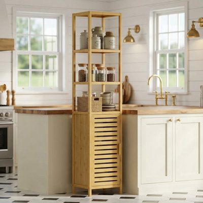 Bamboo Freestanding Bathroom Cabinet