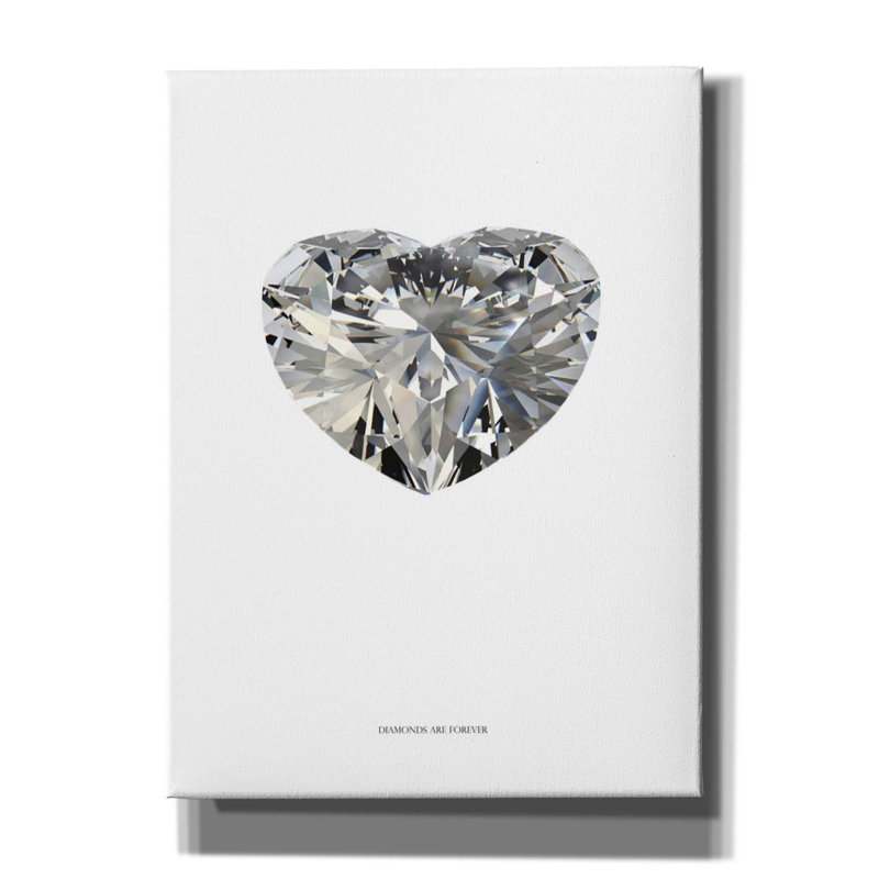 «Diamonds Are Forever I On Canvas» par TypeLike Print, H 54 po x l 40 po x P 1,5 po