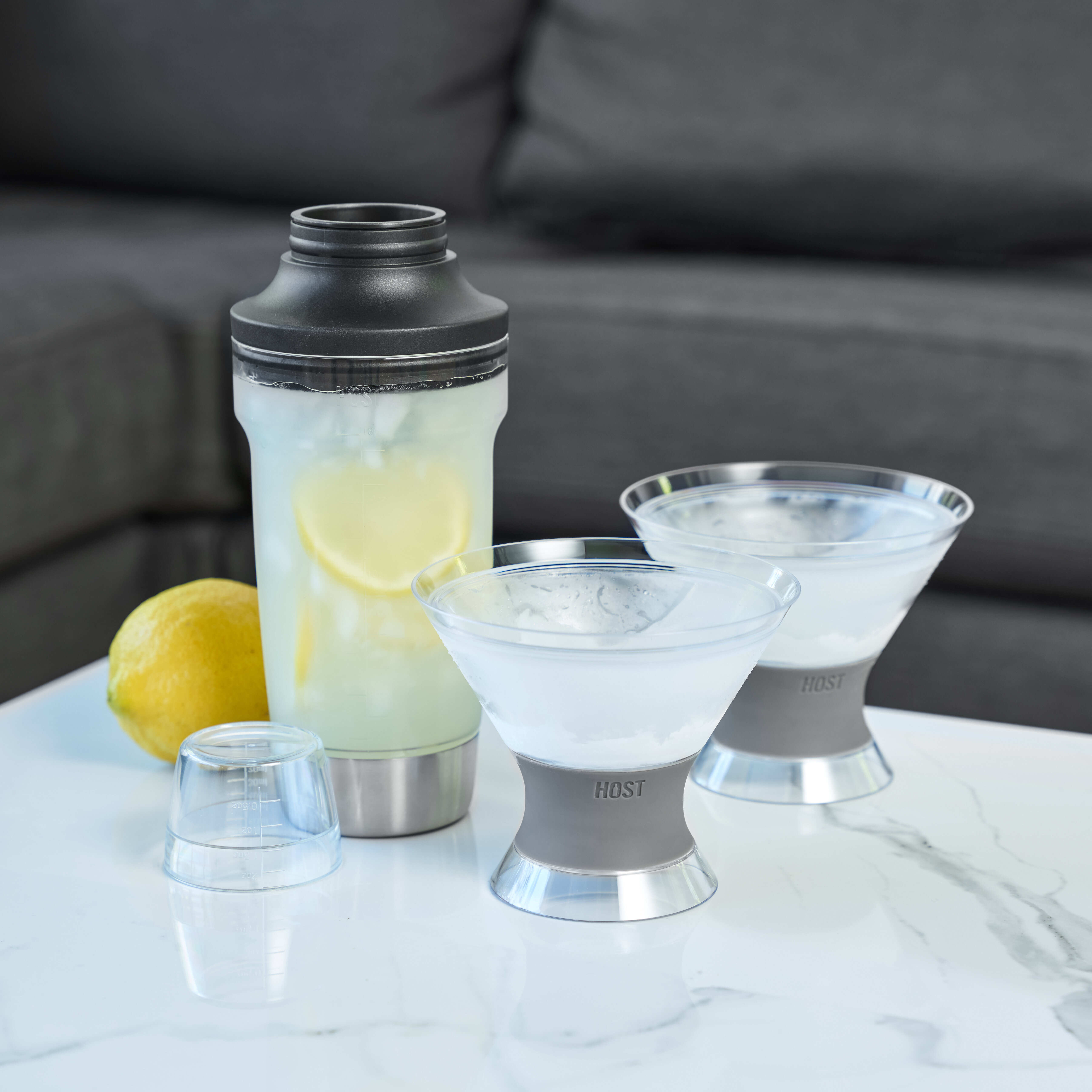 Host Cocktail Shaker Double-walled Cup With Citrus Reamer