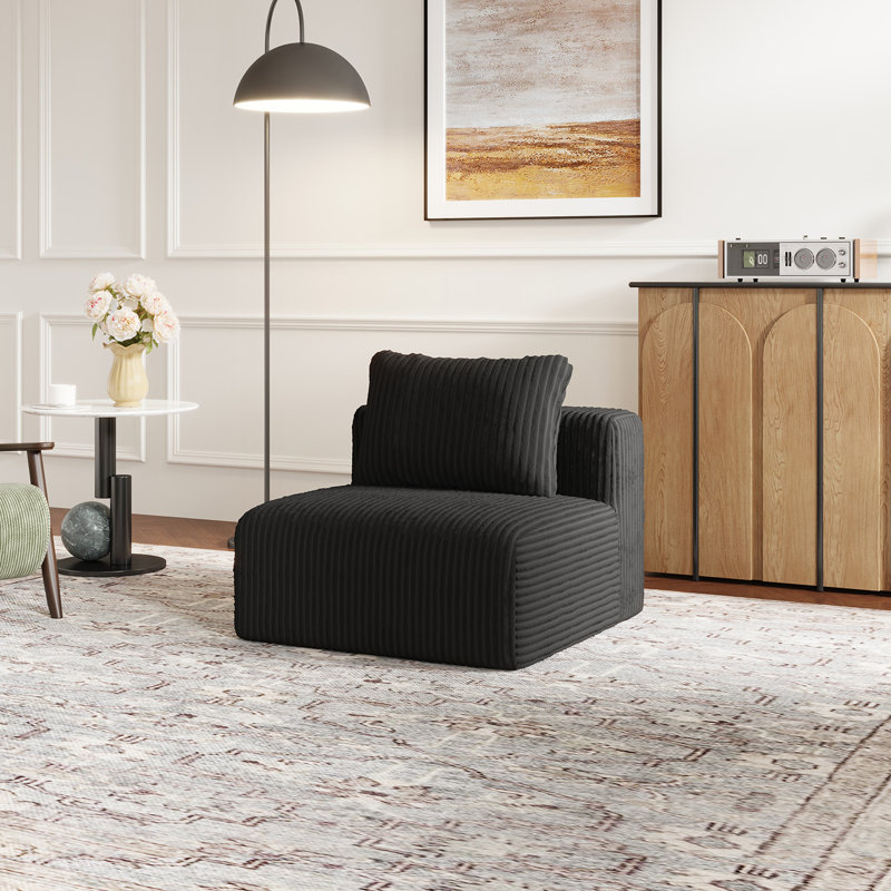 Modern Plush-upholstered Accent Sofa