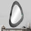 Vivaan Eye In Circular Infinity V - forme géométrique unique, miroir mural unique, grand miroir asymétrique noir, impression d'art en métal