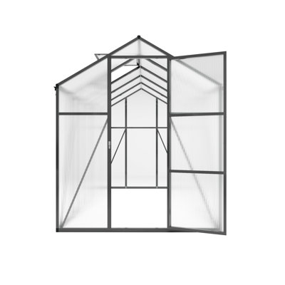 6X10 Ft Tall Windproof Aluminum Greenhouse