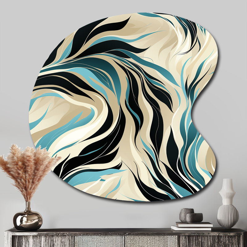 Cossio - Art mural abstrait en forme de métal, sculpture murale asymétrique en métal, H 33 po x l 33 po