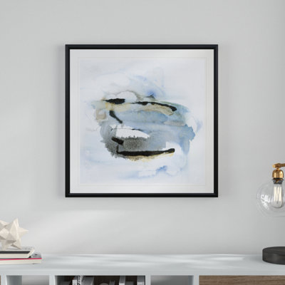 «Cool Water II», art mural mat et encadré sous verre, grand salon