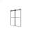56"-60"W X 76"H Frameless Shower Door, Double Sliding Shower Door, 3/8'' (10Mm) Clear Tempered Glass Shower Enclosure With Square Rail,Double Side Easy Clean Coat, With Buffer-111670989