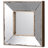 Glimmer Vintage Square Accent Mirror With Speckled Silver Finish