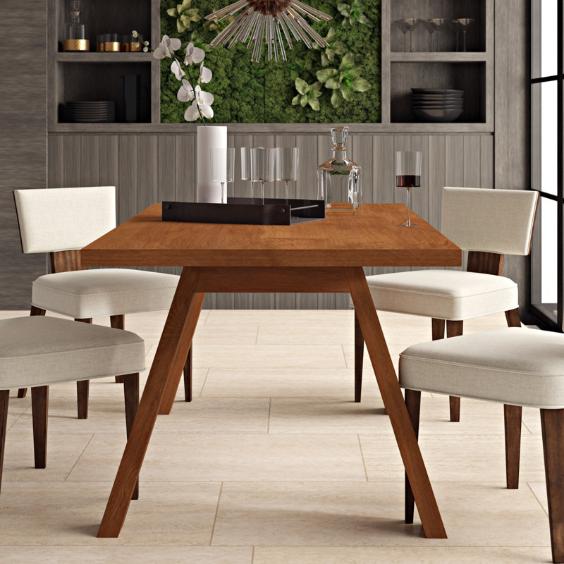 A Walk In The Park Solid Wood Dining Table, Walnut, 38" W x 90" L