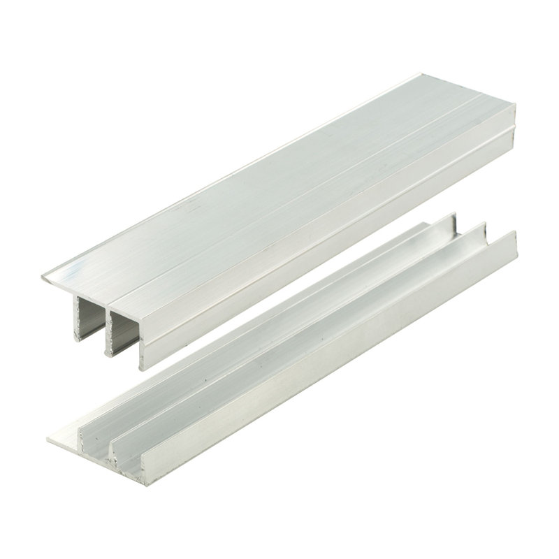 Rail de porte coulissante en aluminium OutIn 48 po pour panneaux de bois 1/4 po, finition moulin (paquet de 1)