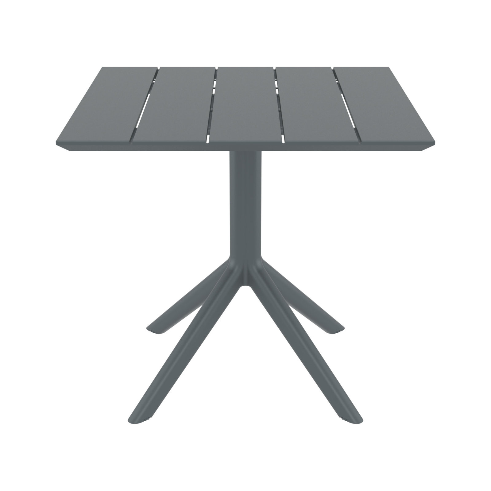 Paris Square Dining Table, 29" H x 31.5" W x 31.5" D, Dark Gray
