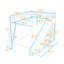 Lit mezzanine avec glissade et tablettes de rangement-73527190-73527191