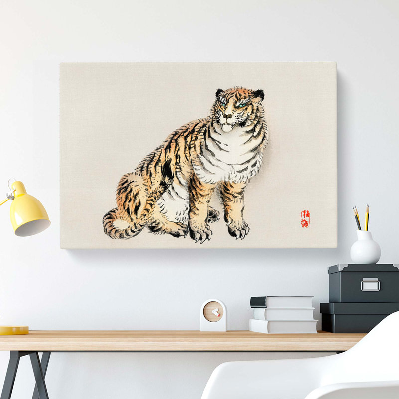 Tiger by Kono Bairei - Wrapped Canvas, 50cm H x 76cm W x 3cm D