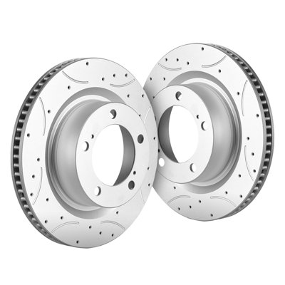 Rear Brake Rotors Drilled Slotted Performance Disc Anti-Rust