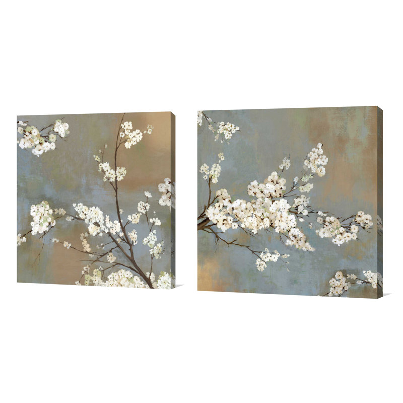 Ode to Spring I - ensemble de 2 reproductions, H 36 po x l 72 po x P 1,5 po, Toile tendue