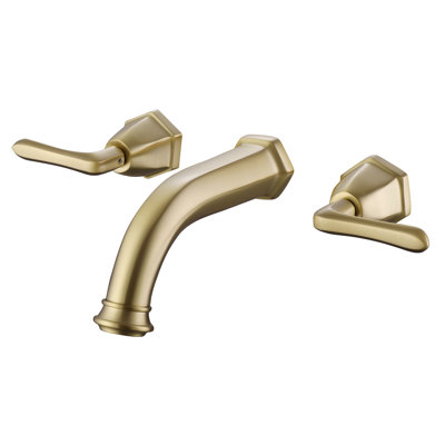 Three Hole Bathroom Sink Faucet Single Handle Lavatory Basin Faucet Mixer Tap With Valve, Matte Black