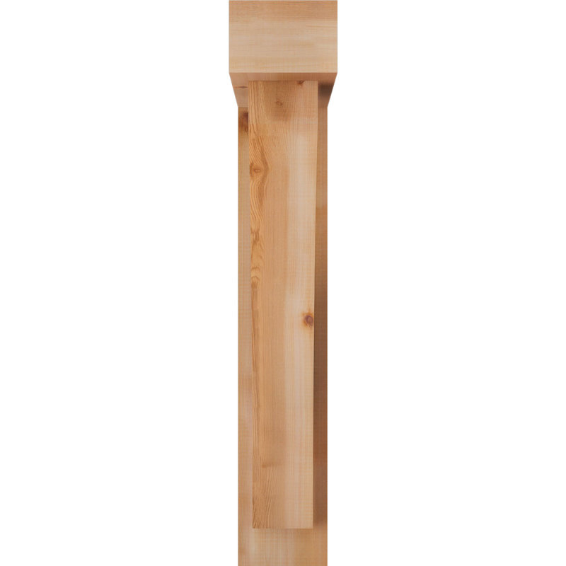 Thorton Block Bracket with Offset Brace, 36 x 24, 6"W Western Red Cedar (Rough Sawn)