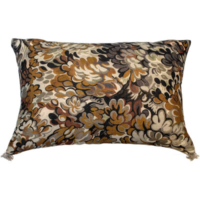 Dejonte Abstract Brown Rectangle Cushion