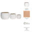 Sagebrook Home Reactive Ombre Planters, Ivory, 3-Pieces