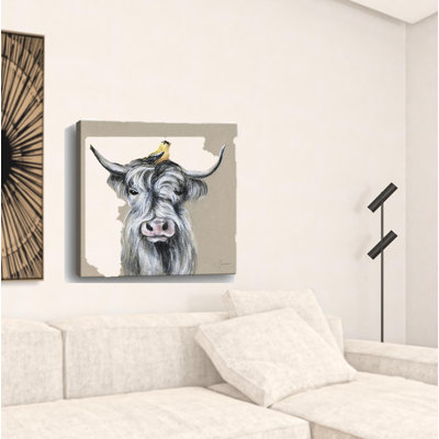 Mignonne vache des Highlands, impression murale sans cadre