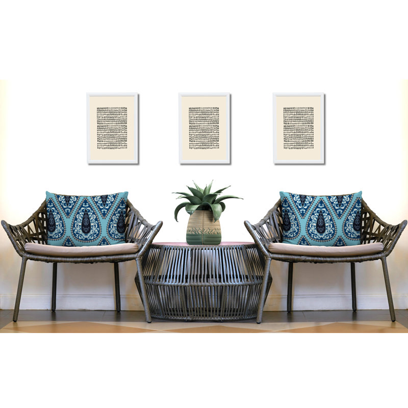 Paisley Outdoor Reversible Throw Pillow, Turquoise