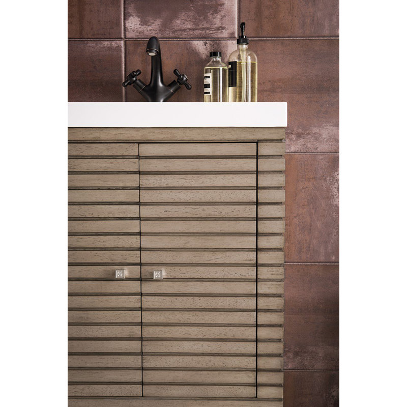 Meuble-lavabo simple l 24 po Linden, Noyer blanchi