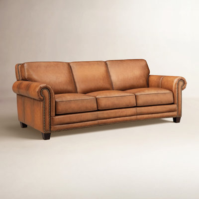 Alibi 91" Genuine Leather Sofa