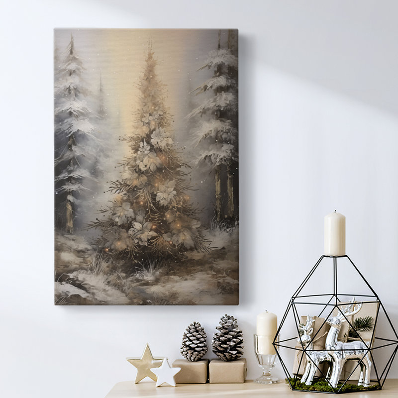 Art des Fêtes de Noël - Toile tendue avec châssis Dxxxvi, H 48 po x l 32 po