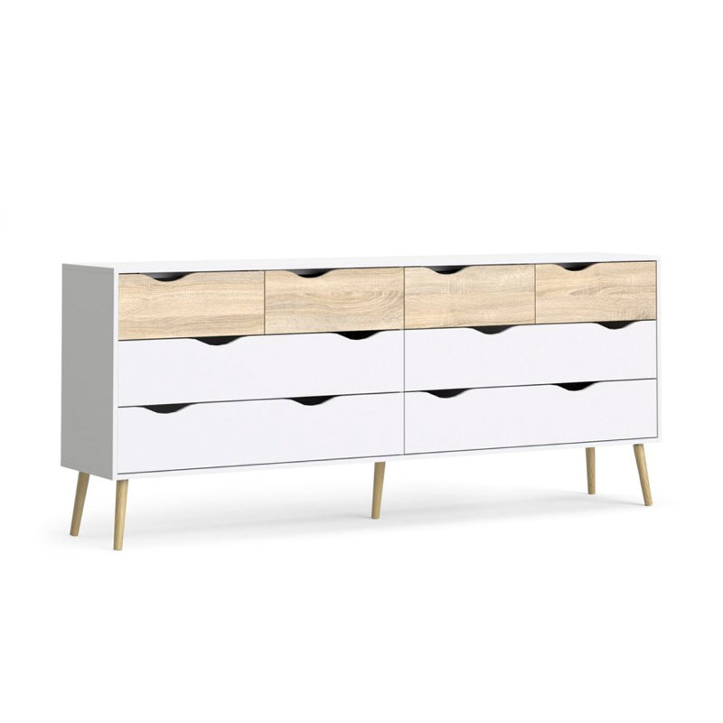 Myrasol Sideboard, White/Light yellow