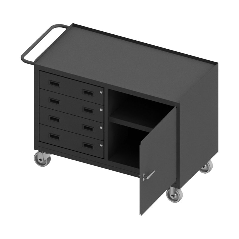Armoire de rangement mobile H 37 "x l 54" x p 24 "cache