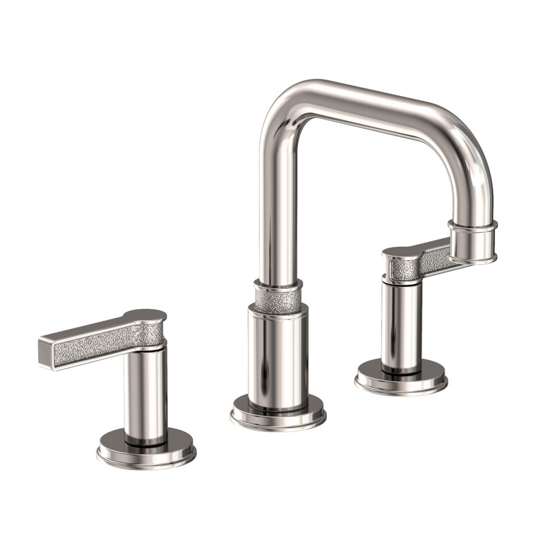 Griffey Widespread Bathroom Faucet with Drain Assembly, Polished Nickel