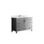 Meuble-lavabo de 47 po avec lavabo et robinet, meuble-lavabo avec 2 portes et 9 tiroirs