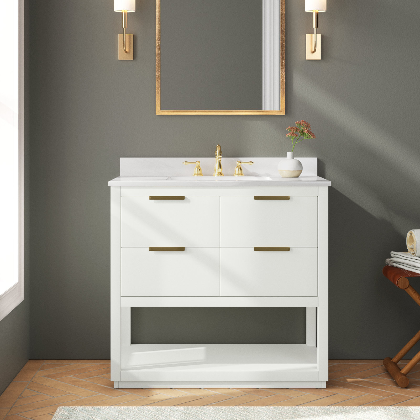 Felicity 36'' Single Bathroom Vanity, White