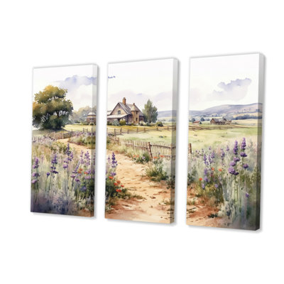 " Herbs Garden at the Farm II " 3 Piece Art Mixed Media Print