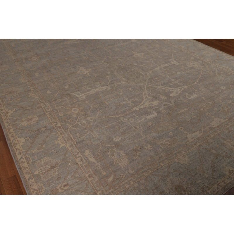 Vegetable Dye Oushak Turkish Area Rug 9